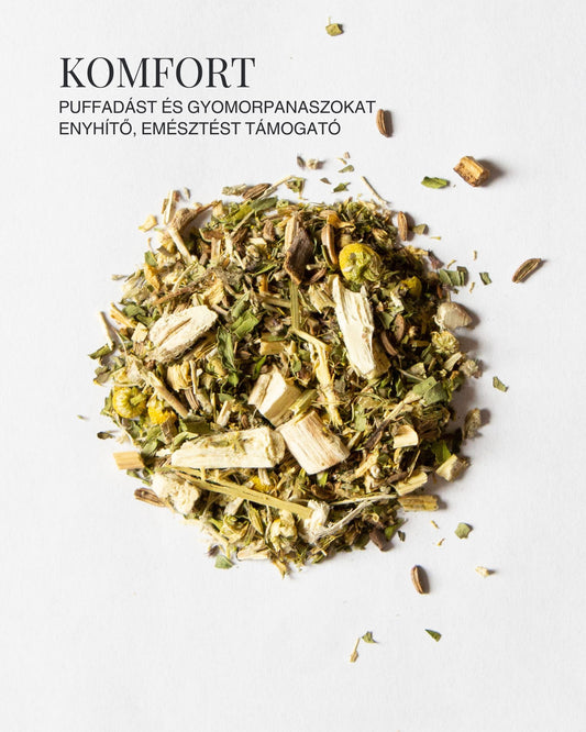 KOMFORT – Emésztést segítő puffadás elleni szálas teakeverék – 100 g